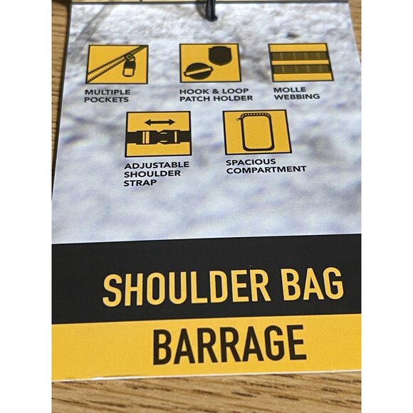 Highland Tactical Barrage MOLLE Shoulder Bag With Multiple Pockets Dark Green - Picture 8 of 12